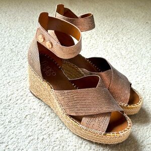 Rose Gold Franco Sarto wedge sandals